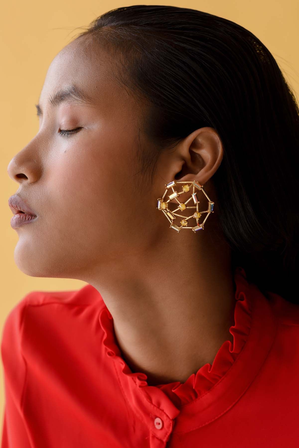 Buy Pop Colour Cage Earrings For Women Online at ScrollnShops